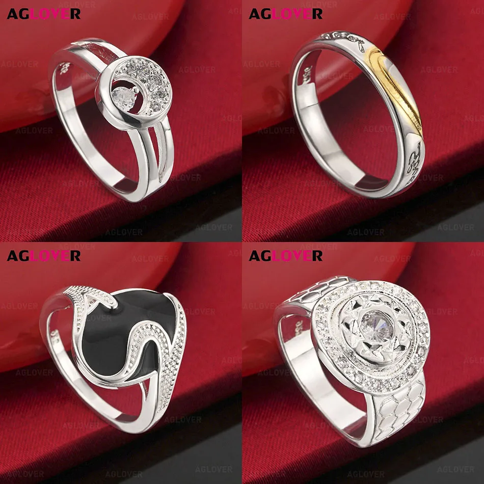 AGLOVER 925 Sterling Silver 7-10# Elegant Geometric Pattern Ring Charm Ring Women's Party Engagement Jewelry
AGLOVER 925 Sterling Silver 7-10# Elegant Geometric Pattern Ring Charm Ring Women's Party Engagement Jewelry