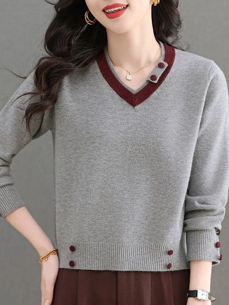 Women's V-Neck Knitwear Short Loose Fit Wool Blend Innerwear Outerwear 2025 New Style Commute Wind Regular Sleeve Long Sleeve
Women's V-Neck Knitwear Short Loose Fit Wool Blend Innerwear Outerwear 2025 New Style Commute Wind Regular Sleeve Long Sleeve