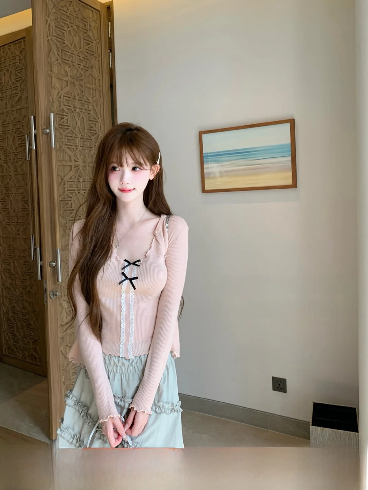 ThePeachOfficial Dublin Style Double Layer Knot Lace Knitted Top Strap Halter Skirt Three Piece Set Women's Fashion
ThePeachOfficial Dublin Style Double Layer Knot Lace Knitted Top Strap Halter Skirt Three Piece Set Women's Fashion