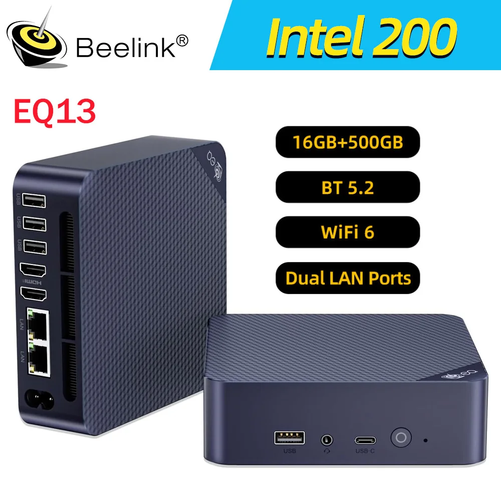 Beelink EQ13 N100 N200 16G 500G DDR4 EQ12 Intel 12th N100 Mini PC 8G 500G Type C Desktop Computer VS Mini S12 Pro EQ12 Pro N305
Beelink EQ13 N100 N200 16G 500G DDR4 EQ12 Intel 12th N100 Mini PC 8G 500G Type C Desktop Computer VS Mini S12 Pro EQ12 Pro N305