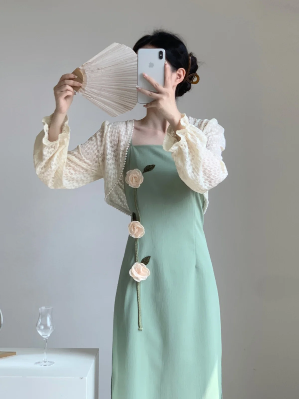 New Summer Chinese Style Avocado Green Strapless Dress Two-Piece Set High-Quality Embroidered Skirt Elegant Ladylike Design
New Summer Chinese Style Avocado Green Strapless Dress Two-Piece Set High-Quality Embroidered Skirt Elegant Ladylike Design