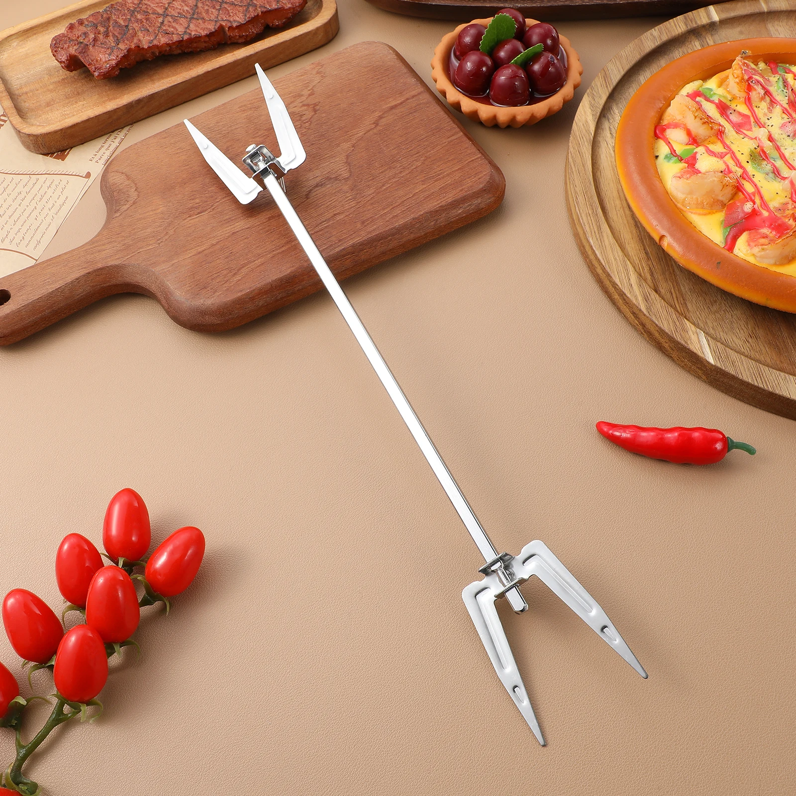 Rotisserie Spit Universal Roast Chicken Fork Fish Meat Grilled Bbq Spiral Roasting Forks Stainless Steel Fryer Silver Color
Rotisserie Spit Universal Roast Chicken Fork Fish Meat Grilled Bbq Spiral Roasting Forks Stainless Steel Fryer Silver Color