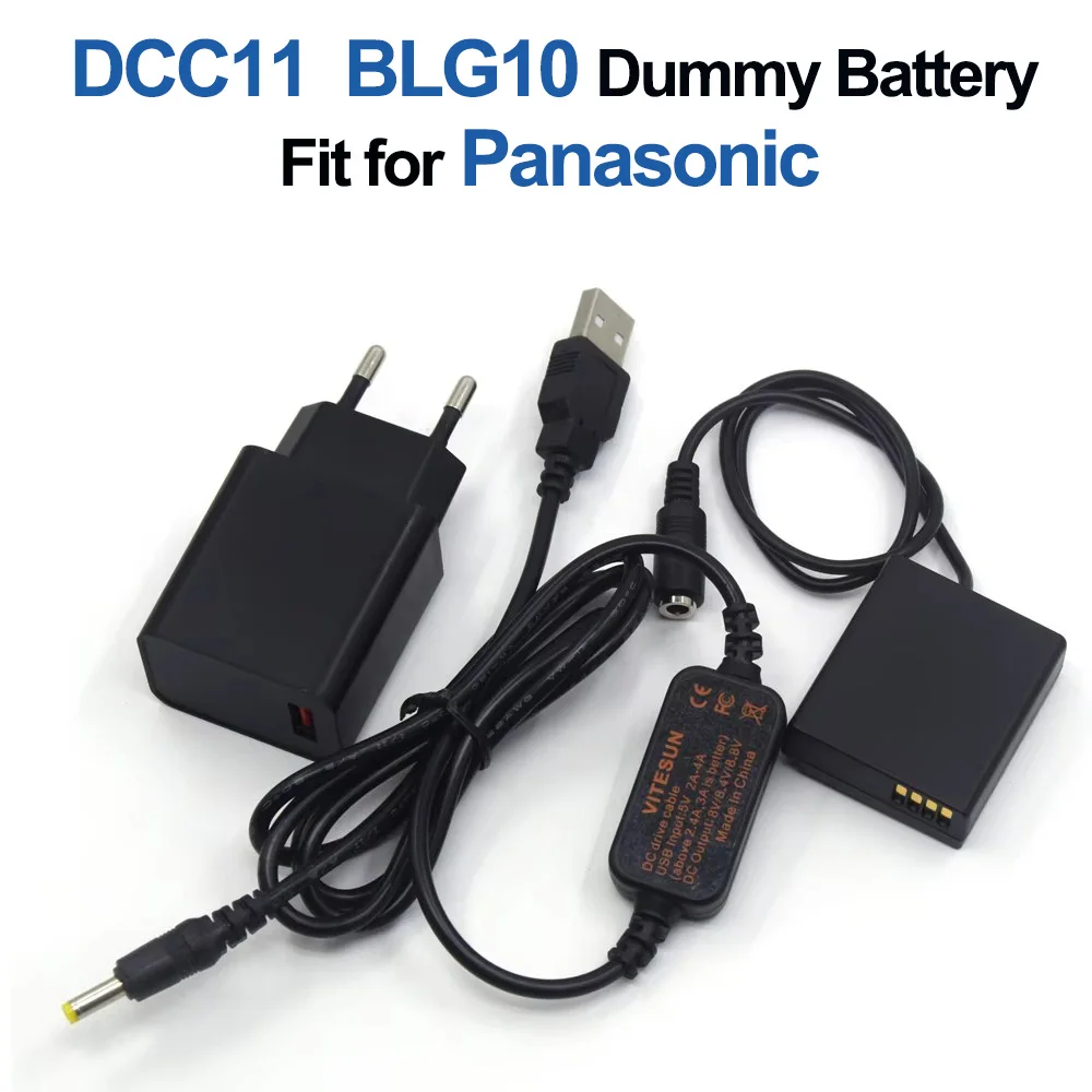 QC 3.0 Charger USB to DC Cable DMW-DCC11 BLG10 BLE9 Dummy Battery for Lumix GF5 GF6 GX80 GX85 GX86 GX7 Mark II ZS60 70 S6 TZ100
QC 3.0 Charger USB to DC Cable DMW-DCC11 BLG10 BLE9 Dummy Battery for Lumix GF5 GF6 GX80 GX85 GX86 GX7 Mark II ZS60 70 S6 TZ100