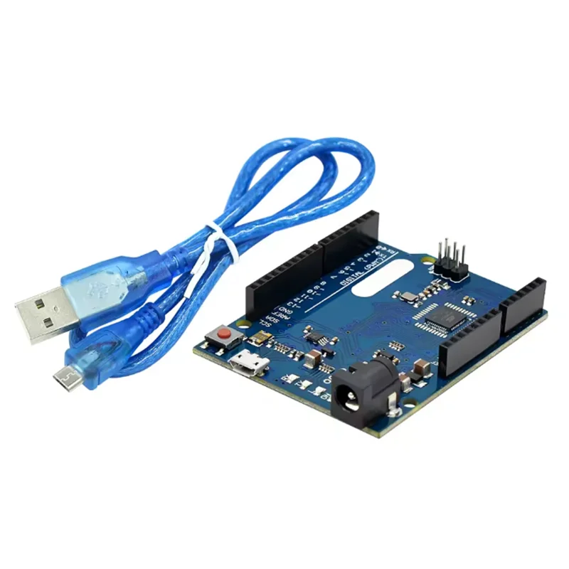 Плата для разработки Arduino Leonardo R3 на базе микроконтроллера Atmega32u4 с USB-кабелем, совместимый стартовый набор для самостоятельной сборки Leonardo R3
Плата для разработки Arduino Leonardo R3 на базе микроконтроллера Atmega32u4 с USB-кабелем, совместимый стартовый набор для самостоятельной сборки Leonardo R3