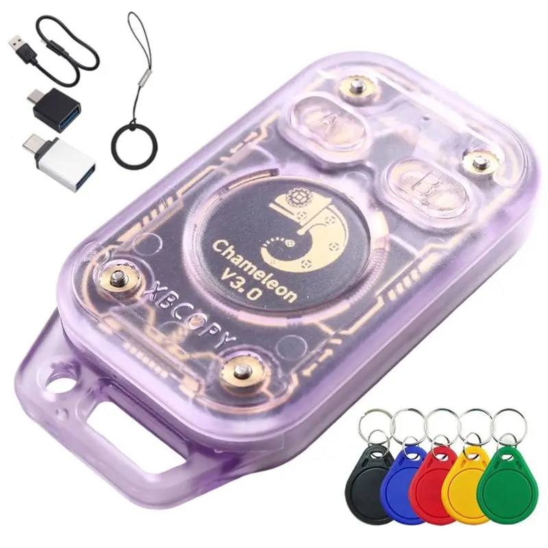 PHILE-Chameleon V3.0 RFID Smart Chip Reader Reader Writer+ 5XUID Keychain ID IC 125K 13.56M Tag Copyer Copier Smart Card Emu
PHILE-Chameleon V3.0 RFID Smart Chip Reader Reader Writer+ 5XUID Keychain ID IC 125K 13.56M Tag Copyer Copier Smart Card Emu