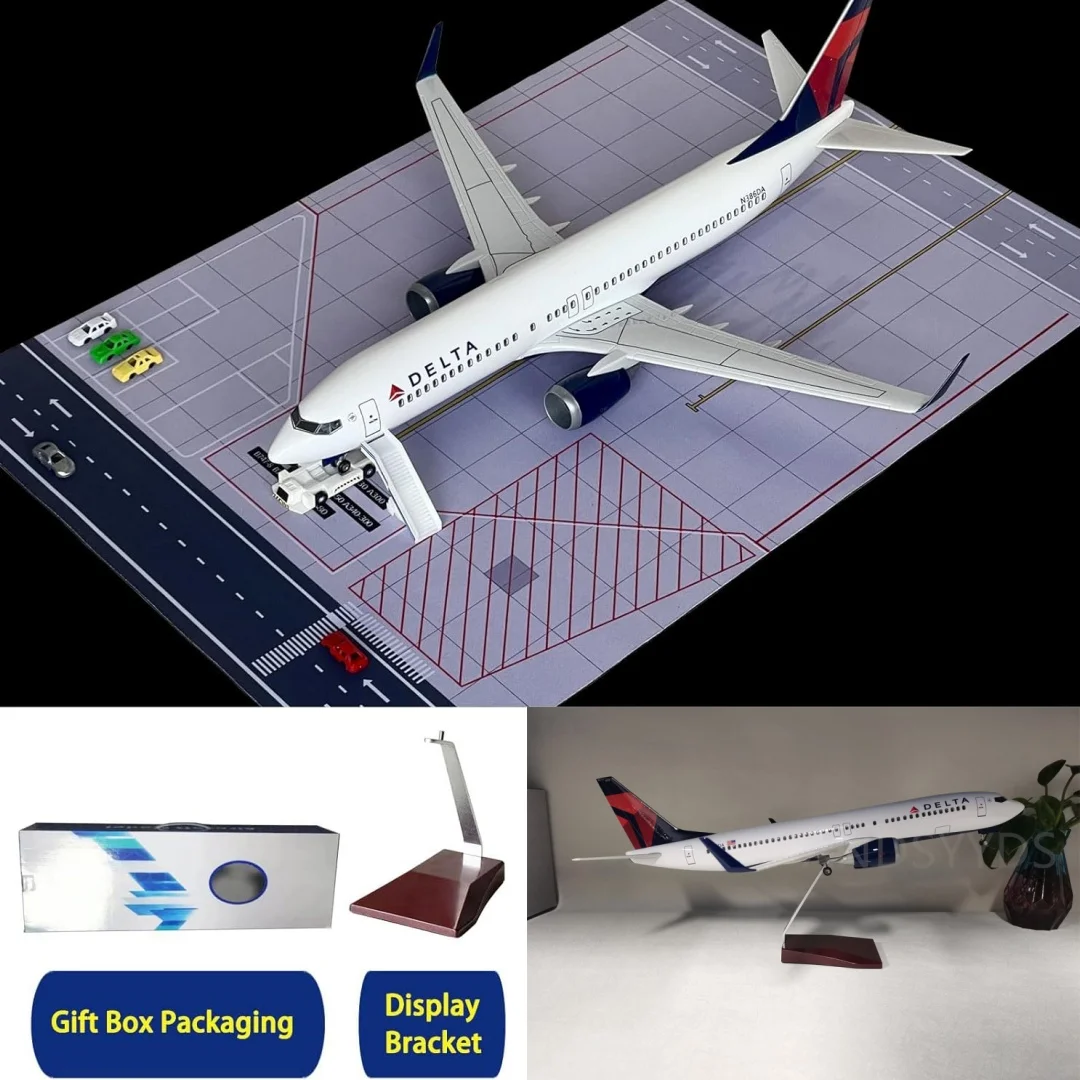 B737 Airplane Model 1:85 Scale Delta Airways 737 47cm Stand with LED Lights Highly Simulated Resin Material Aviation Plane
B737 Airplane Model 1:85 Scale Delta Airways 737 47cm Stand with LED Lights Highly Simulated Resin Material Aviation Plane