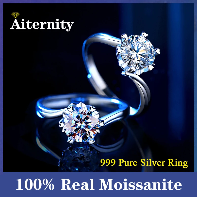 Real 100% Moissanite Ring 6.5mm 1.0ct Diamonds Wedding Rings Sterling Silver For Women
Real 100% Moissanite Ring 6.5mm 1.0ct Diamonds Wedding Rings Sterling Silver For Women