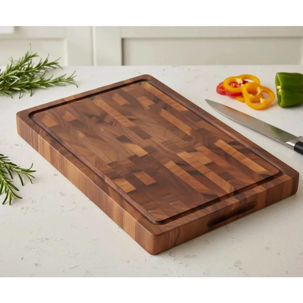 Разделочная доска из орехового дерева премиум-класса, двухсторонний разделочный блок с ручкой и пазом для сока для приготовления и сервировки на кухне
Разделочная доска из орехового дерева премиум-класса, двухсторонний разделочный блок с ручкой и пазом для сока для приготовления и сервировки на кухне