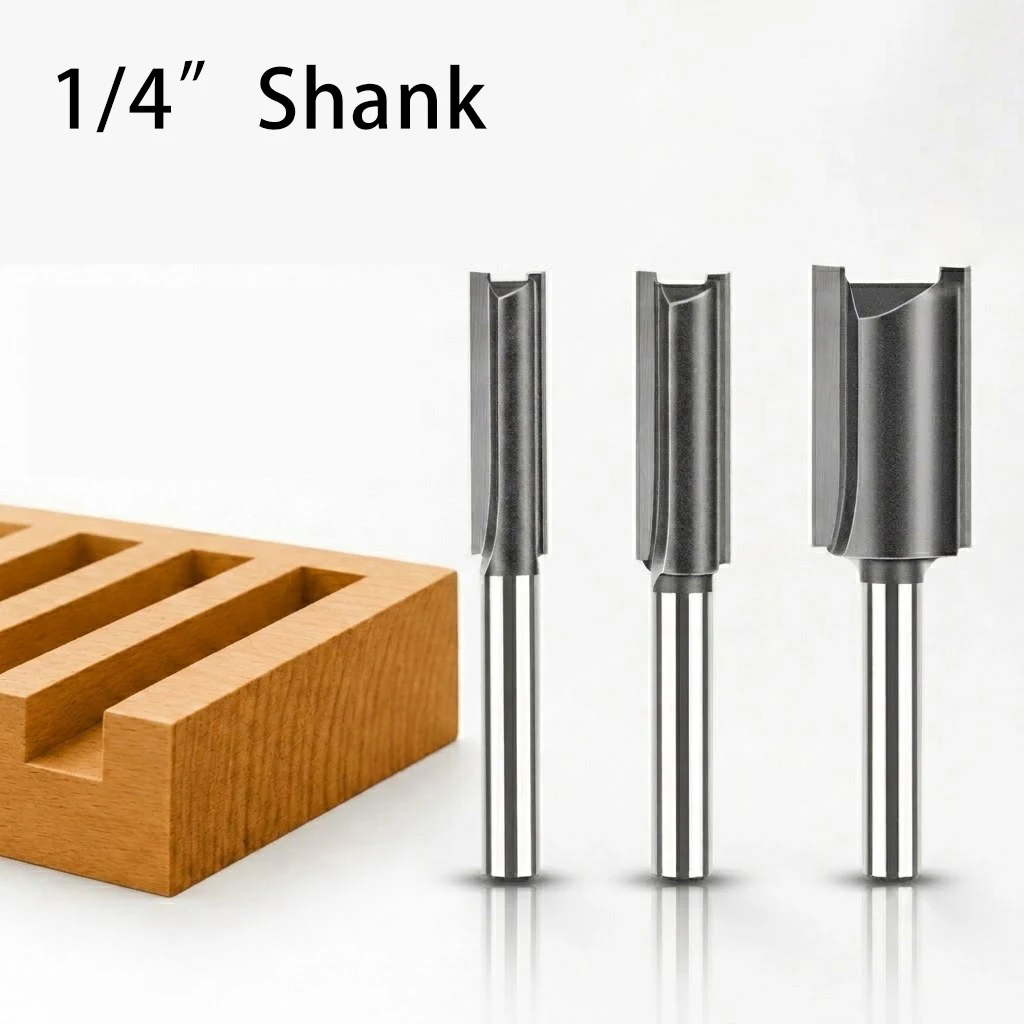 Straight Grooving Wood Router Bit 1/4" Shank For Woodworking Board Slot Recess Edge Shaping And Cutting Milling Cutter
Straight Grooving Wood Router Bit 1/4" Shank For Woodworking Board Slot Recess Edge Shaping And Cutting Milling Cutter