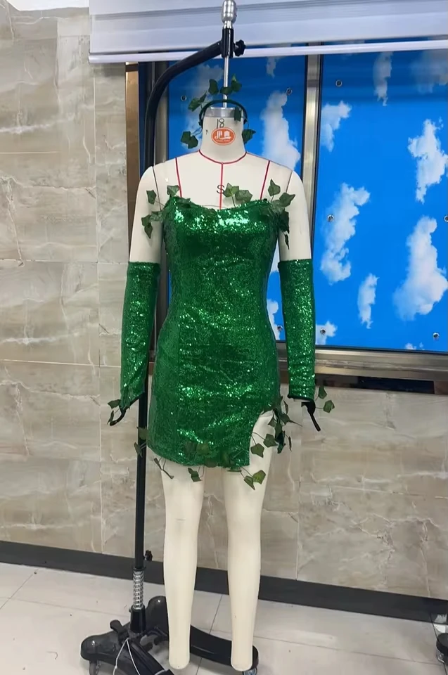 Deluxe Green Ivy Cosplay Costume Dress Set for Women Sleeveless Leaves Sequin Dress with Gloves Set
Deluxe Green Ivy Cosplay Costume Dress Set for Women Sleeveless Leaves Sequin Dress with Gloves Set