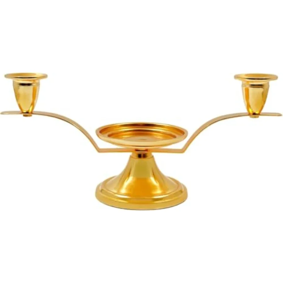 Gold Metal Unity Candle Holders Set for Wedding Ceremony, Includes 1 Pillar and 2 Taper Candles and one Metal Holder
Gold Metal Unity Candle Holders Set for Wedding Ceremony, Includes 1 Pillar and 2 Taper Candles and one Metal Holder