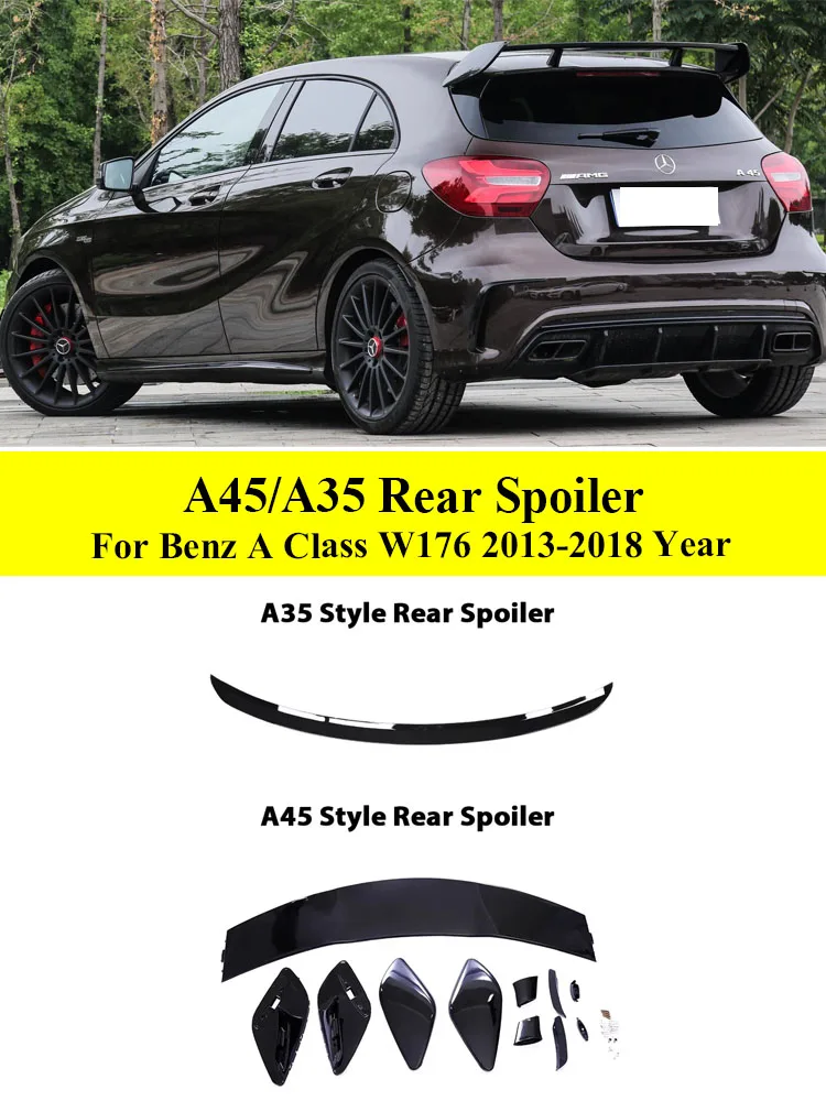 Для Mercedes Benz A Class W176 2013-2018 задний бампер, спойлер, комплект крыльев, хэтчбек A35 A45, стиль, глянцевый черный комплект кузова A180 A200
Для Mercedes Benz A Class W176 2013-2018 задний бампер, спойлер, комплект крыльев, хэтчбек A35 A45, стиль, глянцевый черный комплект кузова A180 A200