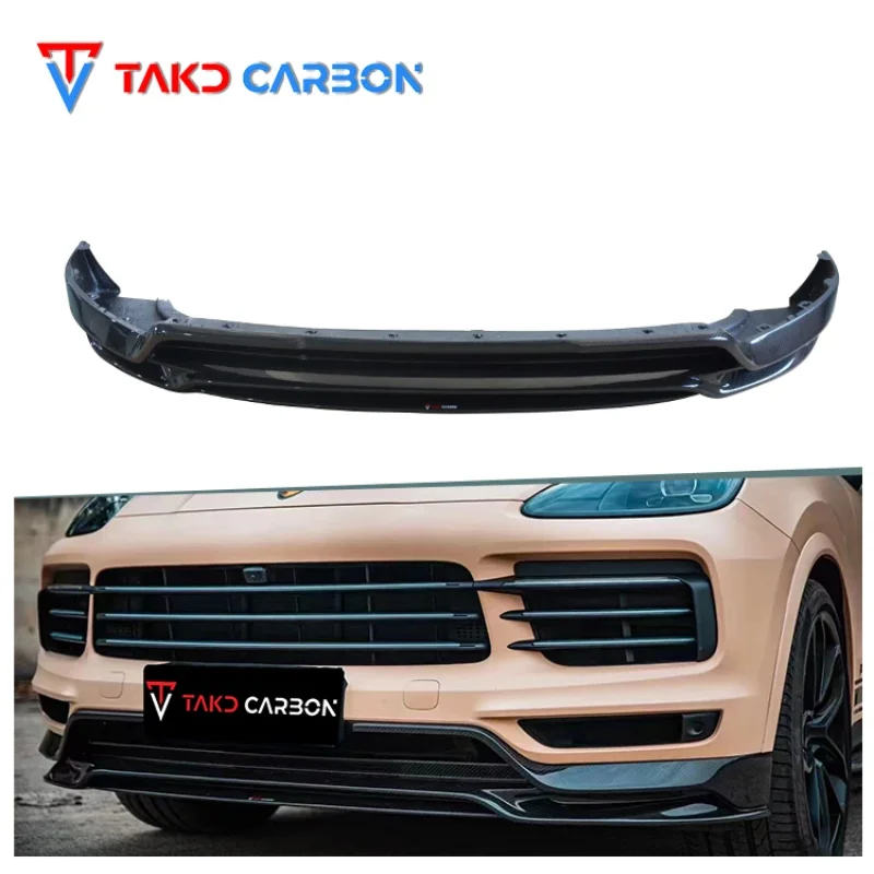 Cayenne TAKD Carbon 100% Dry Carbon Fiber Material Front Bumper Lip for Porsche Cayenne 2018-UP
Cayenne TAKD Carbon 100% Dry Carbon Fiber Material Front Bumper Lip for Porsche Cayenne 2018-UP
