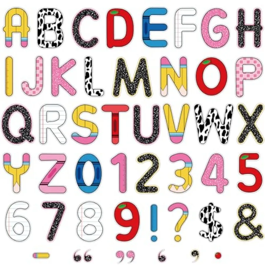 176 Pcs Notebook Bulletin Board Letters 4.3 Inch Large Colorful Classroom Chalkboard Letters Combo Alphabet Numbers Symbol Cuto
176 Pcs Notebook Bulletin Board Letters 4.3 Inch Large Colorful Classroom Chalkboard Letters Combo Alphabet Numbers Symbol Cuto