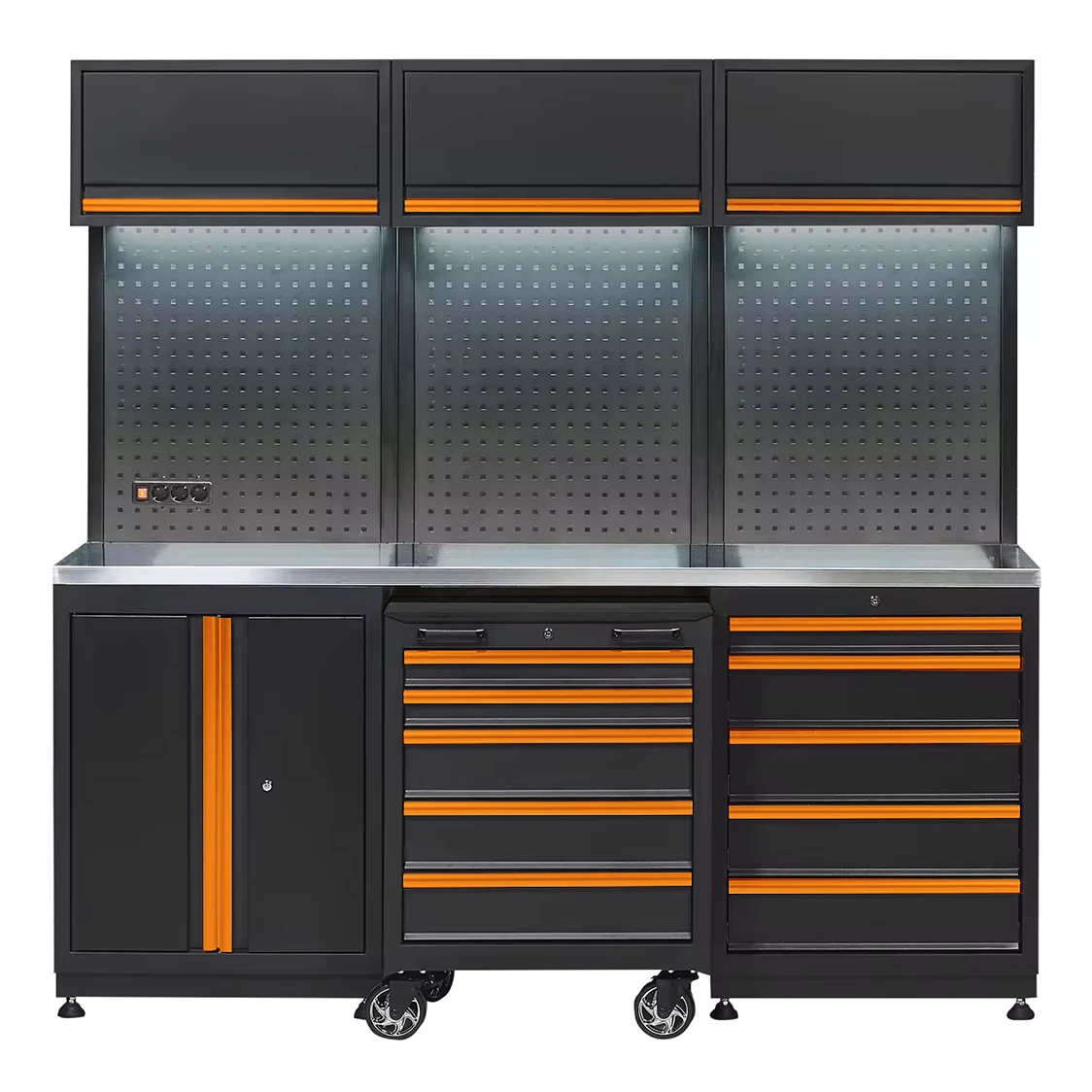 dn-Adjustable Height Heavy Duty Workbench with Steel Frame and Metal Tool Cabinets for Garage and Workshop Organization!
dn-Adjustable Height Heavy Duty Workbench with Steel Frame and Metal Tool Cabinets for Garage and Workshop Organization!