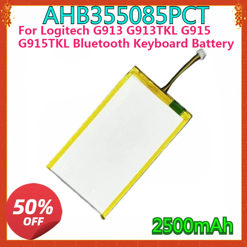 New High quality replaceable Battery For Logitech G913 G913TKL G915 G915TKL Bluetooth Keyboard Battery AHB355085PCT
New High quality replaceable Battery For Logitech G913 G913TKL G915 G915TKL Bluetooth Keyboard Battery AHB355085PCT