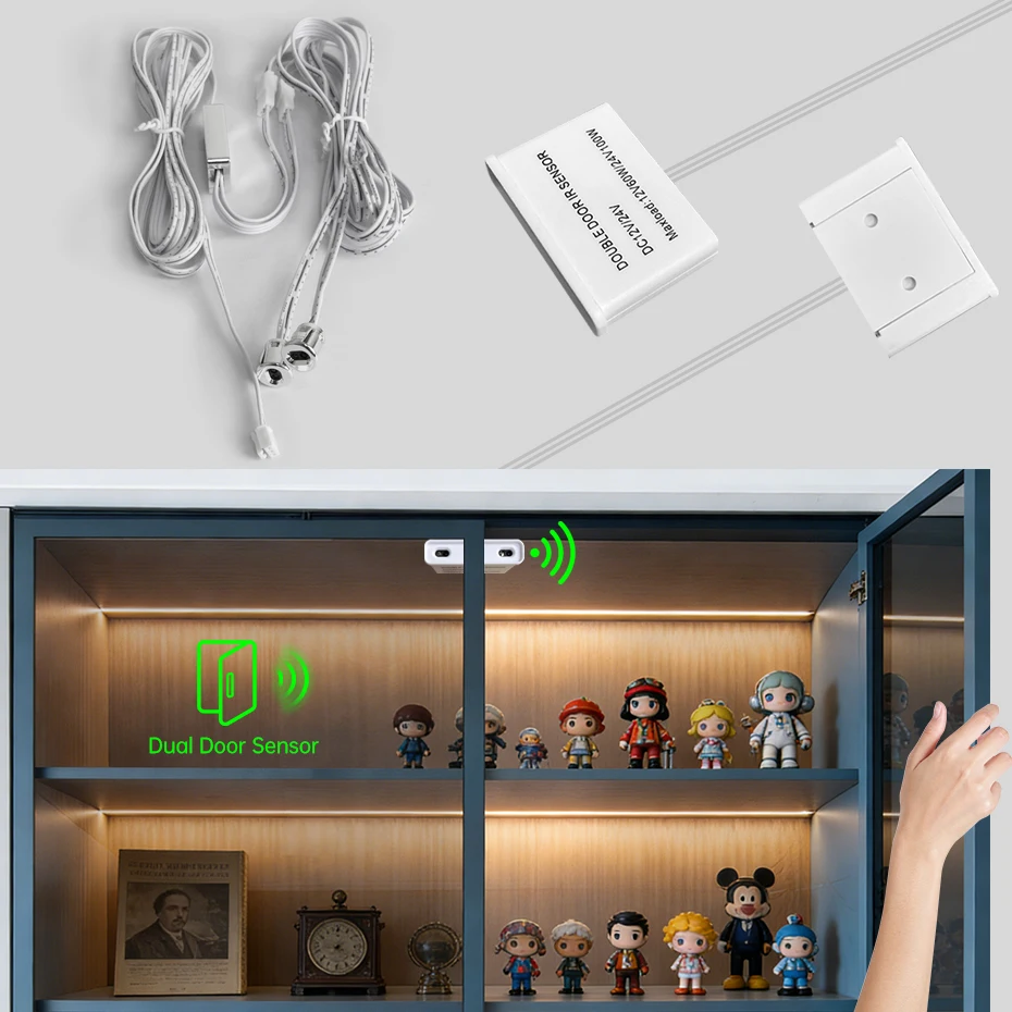 12V 24V DC Double Sensor Switch For Wardrobe Cabinet Closet Light Strip Dupont Port Cable Door Motion Control Sensor
12V 24V DC Double Sensor Switch For Wardrobe Cabinet Closet Light Strip Dupont Port Cable Door Motion Control Sensor