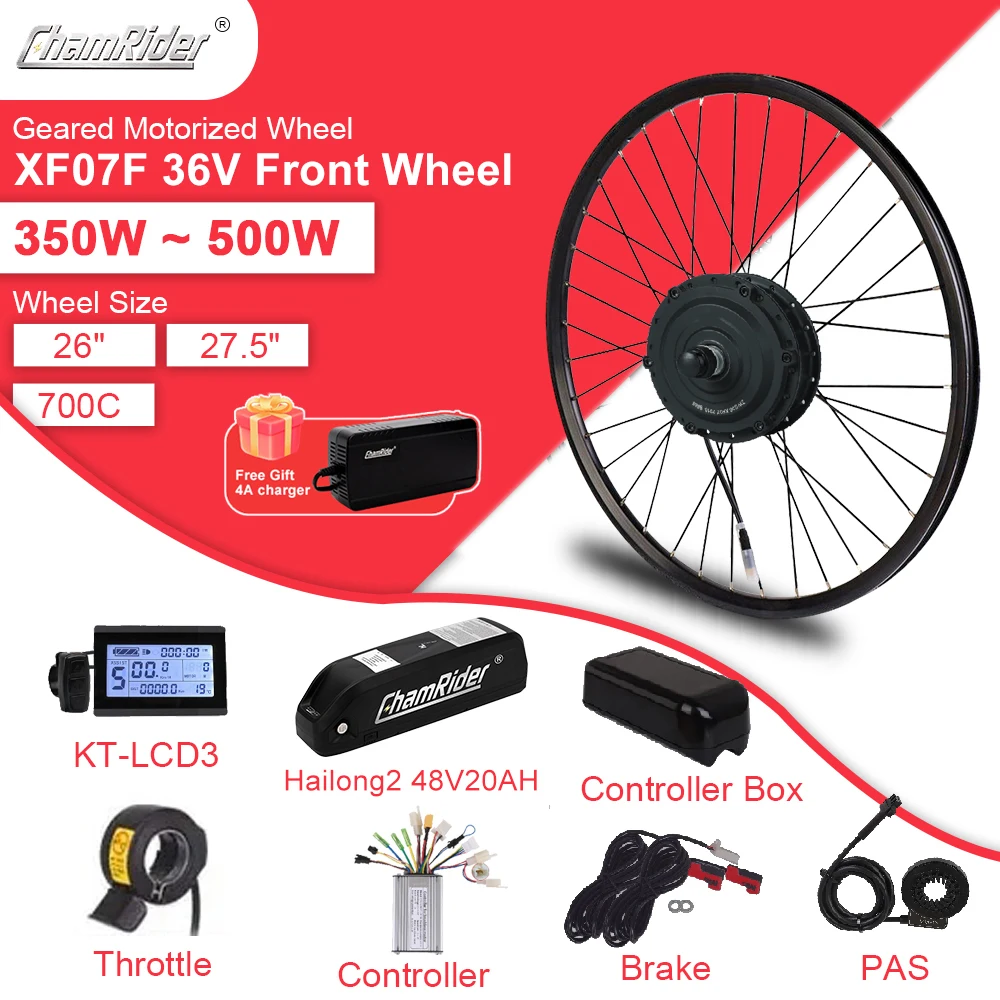 ChamRider Electric XF07F MXUS 48V25AH 20AH Hailong Max Bicycle Battery Conversion Kit 40A BMS 500W Ebike 36V 350W Motor Wheel
ChamRider Electric XF07F MXUS 48V25AH 20AH Hailong Max Bicycle Battery Conversion Kit 40A BMS 500W Ebike 36V 350W Motor Wheel
