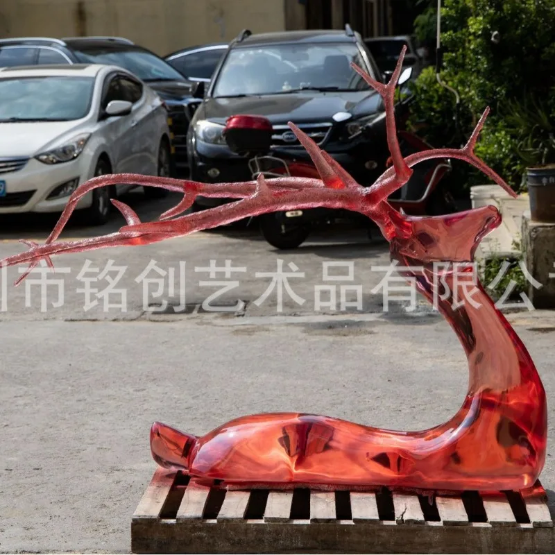 Прозрачный орнамент в виде оленя из смолы, клуб отеля, вестибюль, скульптура от пола до потолка, садовый квадратный орнамент в виде лося, красный ручная работа
Прозрачный орнамент в виде оленя из смолы, клуб отеля, вестибюль, скульптура от пола до потолка, садовый квадратный орнамент в виде лося, красный ручная работа