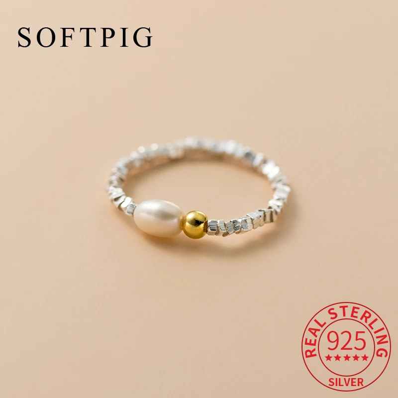 SOFTPIG Real 925 Sterling Silver Pearl Bead Adjustable Ring For Women Party Punk Fine Jewelry Minimalist Accessories Gift
SOFTPIG Real 925 Sterling Silver Pearl Bead Adjustable Ring For Women Party Punk Fine Jewelry Minimalist Accessories Gift