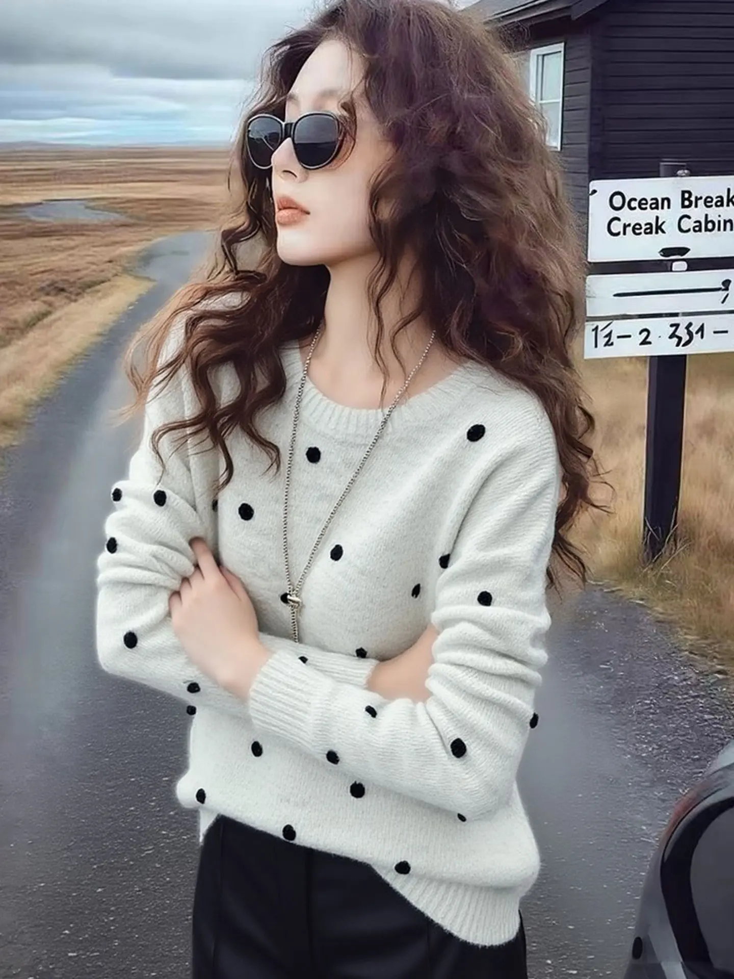 Comfortable Soft Long Sve Polka Dot Knitwear Korean Sle Spring Faion Soft Cozy Sweater Commute Friendly Women's Top
Comfortable Soft Long Sve Polka Dot Knitwear Korean Sle Spring Faion Soft Cozy Sweater Commute Friendly Women's Top