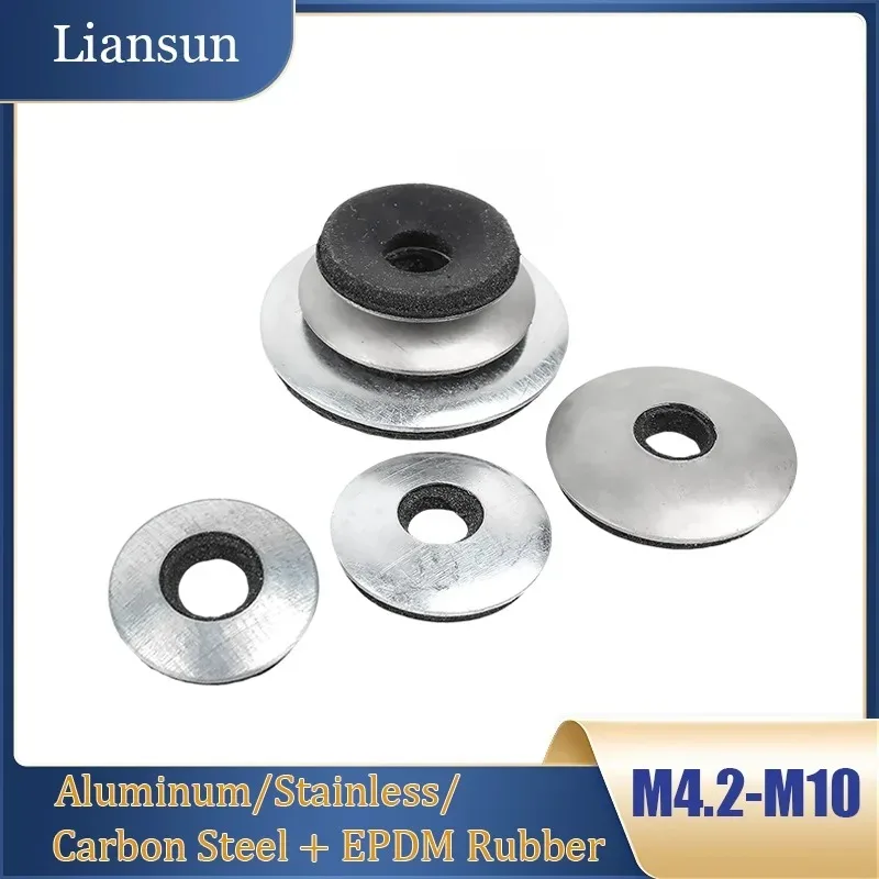 50-300pcs Stainless Steel&EPDM Rubber Bonded Sealing Washers M4.2M4.8M5.5M6.3M8M10 Composite Waterproof Washers Gasket
50-300pcs Stainless Steel&EPDM Rubber Bonded Sealing Washers M4.2M4.8M5.5M6.3M8M10 Composite Waterproof Washers Gasket