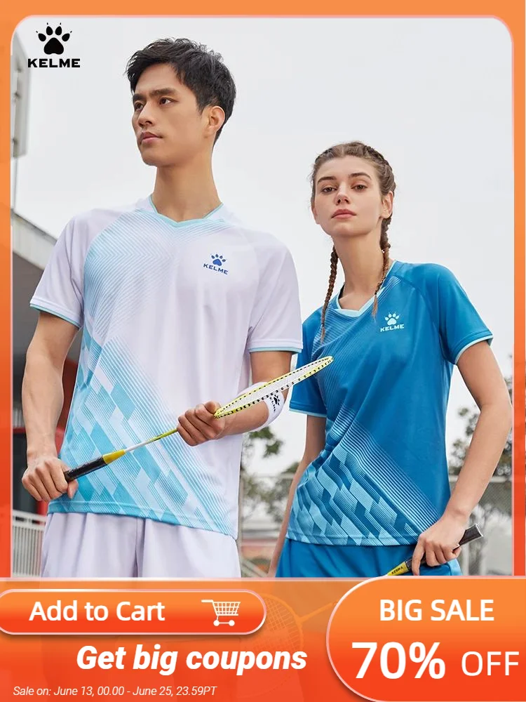 Kelme Women's Badminton Suit Professional Custom Short-sleeved Men's Table Tennis Suit Outdoor Running Breathable Sports Suit
Kelme Women's Badminton Suit Professional Custom Short-sleeved Men's Table Tennis Suit Outdoor Running Breathable Sports Suit