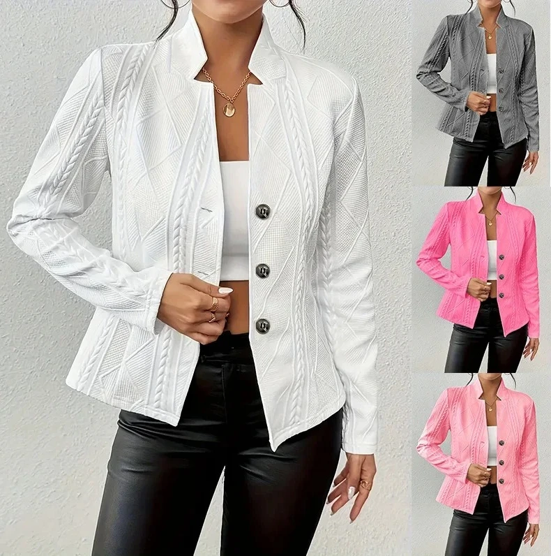 Женский маленький пиджак с пуговицами и рисунком, Новое поступление, модная модная куртка из полиэфирного волокна с длинным рукавом
Женский маленький пиджак с пуговицами и рисунком, Новое поступление, модная модная куртка из полиэфирного волокна с длинным рукавом