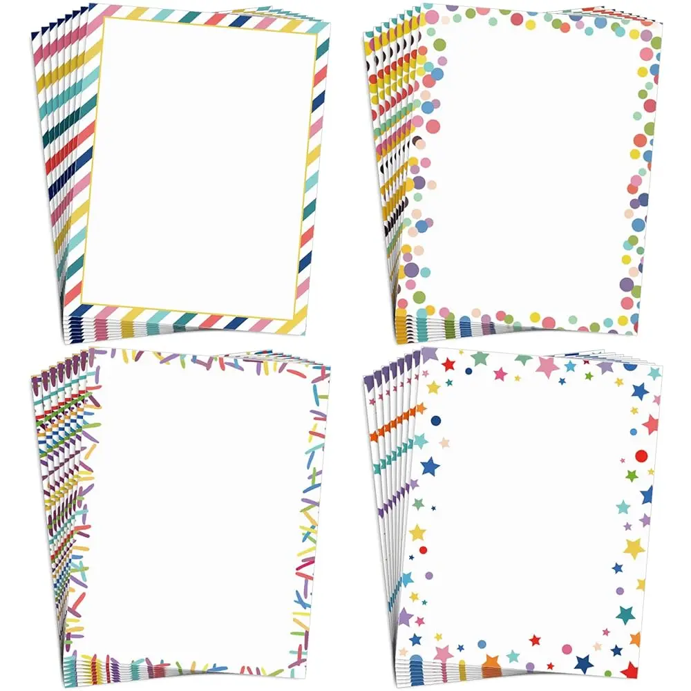 80 Pack Colorful Stationery Paper Rainbow Stars Stripes Dots Letterhead Paper Decorative Letter Writing Scrapbook Paper for
80 Pack Colorful Stationery Paper Rainbow Stars Stripes Dots Letterhead Paper Decorative Letter Writing Scrapbook Paper for
