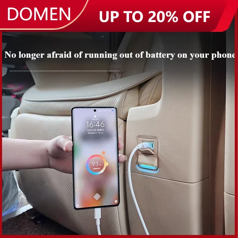 For Toyota 30 Series Alpha Alphard/Vellfire Seat Car Charger USB Type C Car Fast Charging Port Interior Modification Accessories
For Toyota 30 Series Alpha Alphard/Vellfire Seat Car Charger USB Type C Car Fast Charging Port Interior Modification Accessories