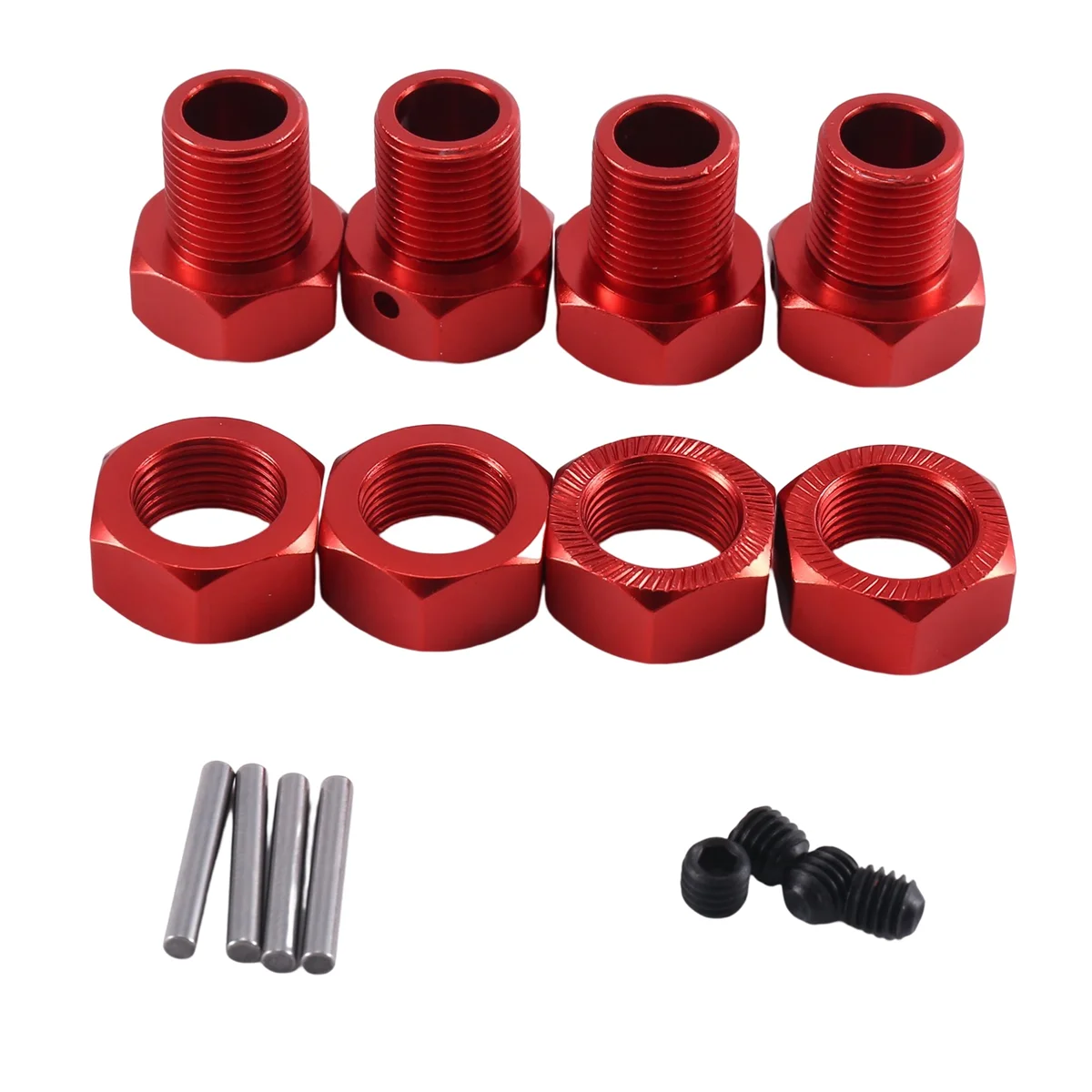 4Pcs Metal Extended Wheel Hex Hub Adapter for 1/10 Arrma Kraton Outcast RC Car Upgrades Parts Accessories,Red
4Pcs Metal Extended Wheel Hex Hub Adapter for 1/10 Arrma Kraton Outcast RC Car Upgrades Parts Accessories,Red