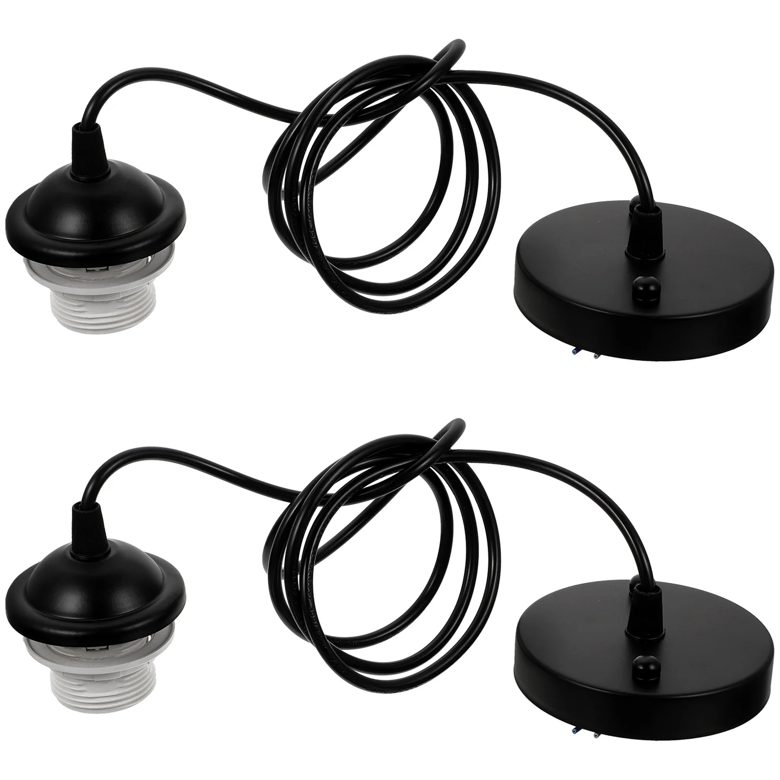 2 Pcs E27 Hanging Cable Lamp Holder Vintage Industrial Base Ceiling Light Fixture Parts ABS Metal Oxidation Resistant Adjustable
2 Pcs E27 Hanging Cable Lamp Holder Vintage Industrial Base Ceiling Light Fixture Parts ABS Metal Oxidation Resistant Adjustable
