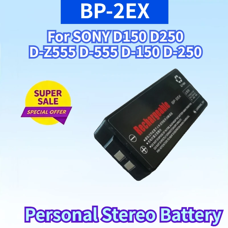 BP-2EX Battery for SONY Personal Stereo D150 D250 D-Z555 D-555 D-150 D-250 D-99/90 D-88/82 D-303 DCP-150 D-515 DCP-100 XP7 XP6
BP-2EX Battery for SONY Personal Stereo D150 D250 D-Z555 D-555 D-150 D-250 D-99/90 D-88/82 D-303 DCP-150 D-515 DCP-100 XP7 XP6