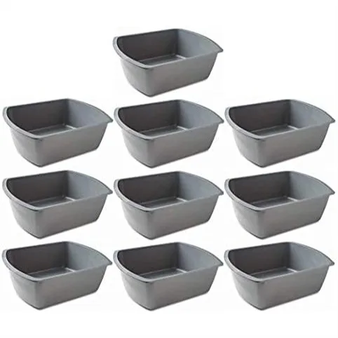 Rectangular Plastic Wash Basins 10 Pack – 7-Quart Graduated Soaking Tub with Markings for Face Washing, Cleaning, Foot Bath
Rectangular Plastic Wash Basins 10 Pack – 7-Quart Graduated Soaking Tub with Markings for Face Washing, Cleaning, Foot Bath
