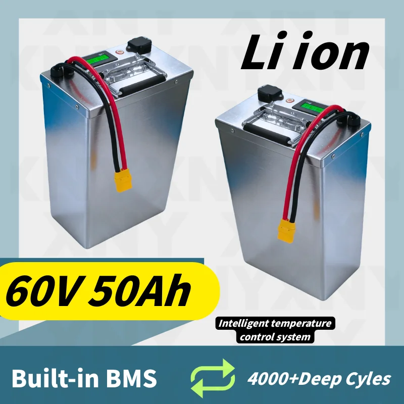 60V 50Ah 50A Lithium Ion Battery with BMS - Power Supply 1000W-5000W And 5A Charger for Electric Vehicles And Power Tools
60V 50Ah 50A Lithium Ion Battery with BMS - Power Supply 1000W-5000W And 5A Charger for Electric Vehicles And Power Tools