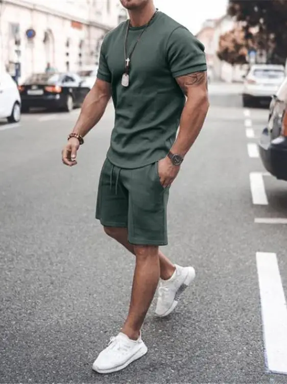 2025 New Faion ort Sve T-irt orts Men Two-Piece Set Sport Casual Men's Color Set Youth Summer Leisure Outfit
2025 New Faion ort Sve T-irt orts Men Two-Piece Set Sport Casual Men's Color Set Youth Summer Leisure Outfit