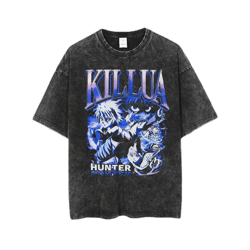 European and American high street cartoon retro tide men's short-sleeved T-shirt washed and old HipHop men's top
European and American high street cartoon retro tide men's short-sleeved T-shirt washed and old HipHop men's top