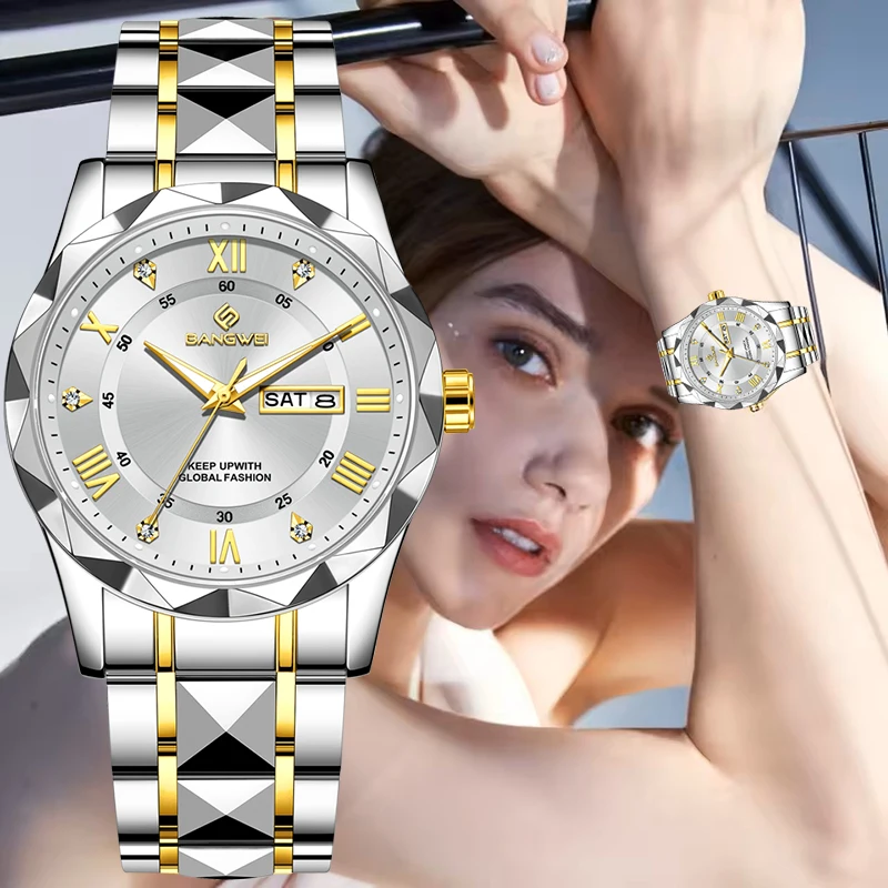 BANGWEI Elegant Luxury Watches for Women Round Stainless Steel Week Date Luminous Waterproof Quartz Fashion Diamond Ladies Watch
BANGWEI Elegant Luxury Watches for Women Round Stainless Steel Week Date Luminous Waterproof Quartz Fashion Diamond Ladies Watch