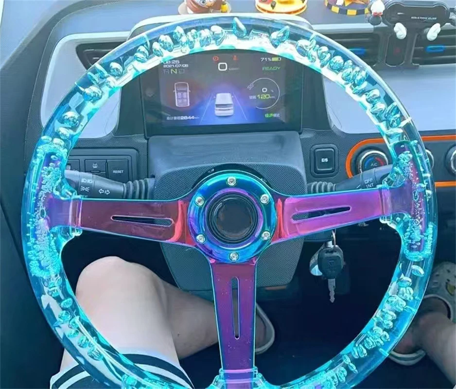 Гоночный акриловый универсальный руль ледяной синий красочный пакет автомобильный спортивный дрейфующий руль прозрачный кристалл
Гоночный акриловый универсальный руль ледяной синий красочный пакет автомобильный спортивный дрейфующий руль прозрачный кристалл