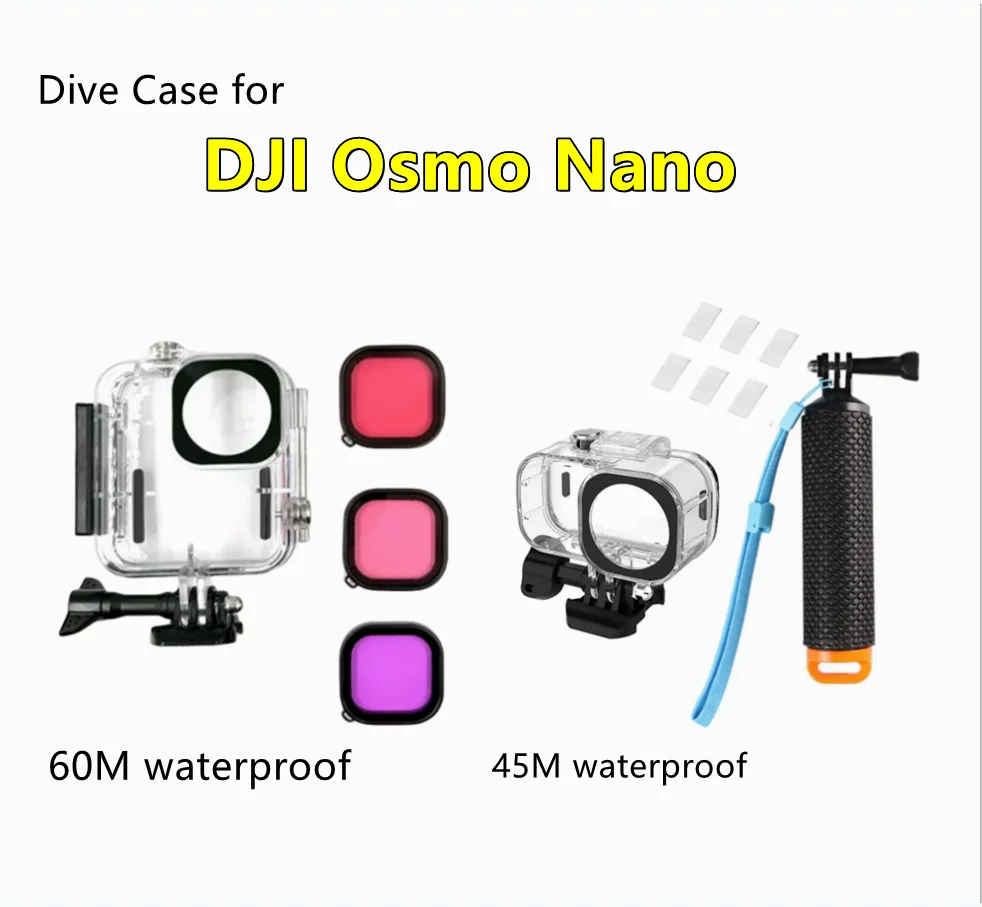 60M dive Case for DJI Osmo Nano Protective Underwater Dive Housing Shell Diving Water Protective Waterproof Case for Osmo Nano
60M dive Case for DJI Osmo Nano Protective Underwater Dive Housing Shell Diving Water Protective Waterproof Case for Osmo Nano