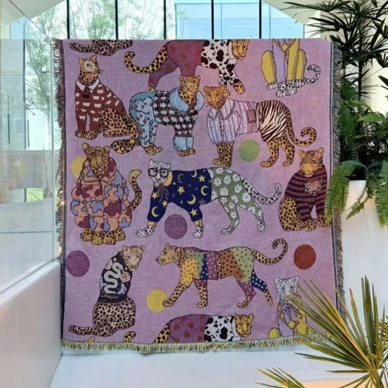 Elegant Leopard Blanket for Beds Cute Animal Picnic Blankets Outdoor Camping Mat Vintage Nordic Style Puppy Tapestry Decoration
Elegant Leopard Blanket for Beds Cute Animal Picnic Blankets Outdoor Camping Mat Vintage Nordic Style Puppy Tapestry Decoration