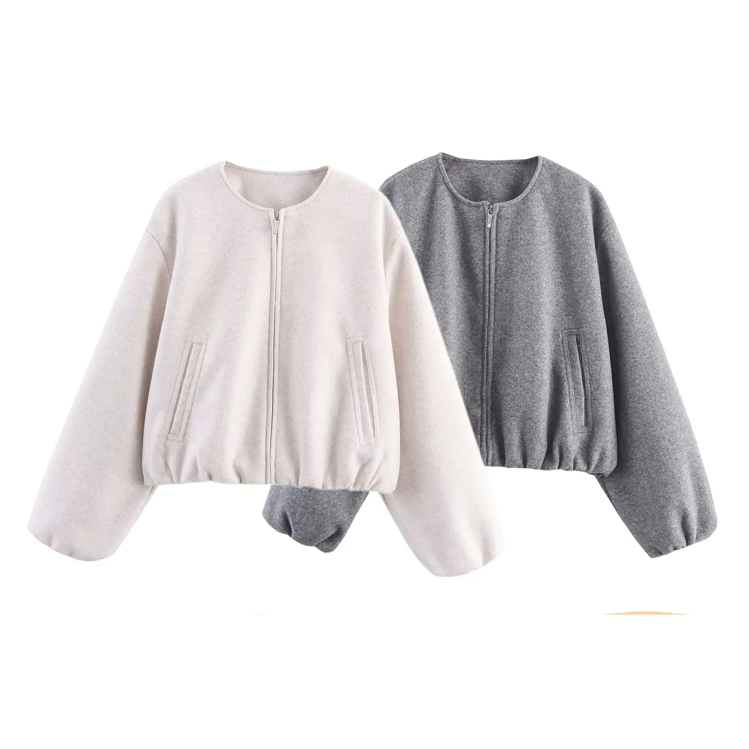 European and American style 2025 autumn new soft round neck zipper pilot jacket top
European and American style 2025 autumn new soft round neck zipper pilot jacket top