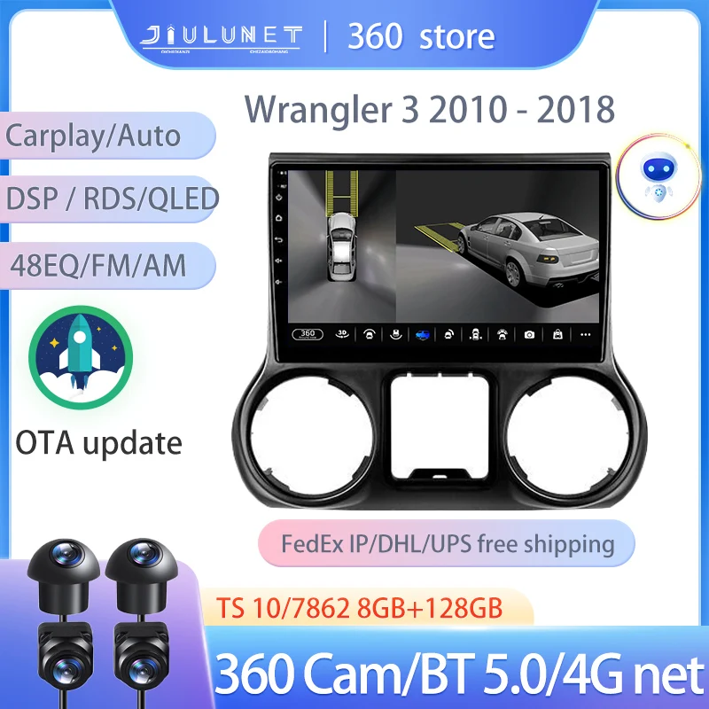 JIULUNET Smart Stereo Android Auto 360 Cam радио для Jeep Wrangler 3 JK 2010 - 2018 мультимедийная навигация Carplay
JIULUNET Smart Stereo Android Auto 360 Cam радио для Jeep Wrangler 3 JK 2010 - 2018 мультимедийная навигация Carplay