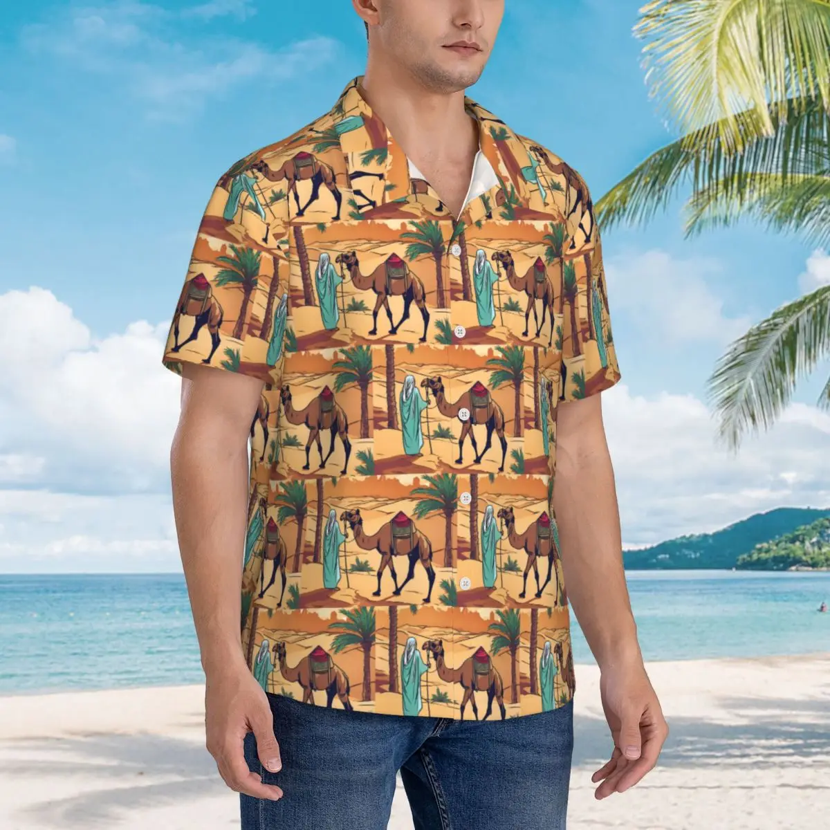Namade With Camel Hawaiian Shirts Funny Men Short Sleeve Shirt for Summer Beach Men's Lapel Tops
Namade With Camel Hawaiian Shirts Funny Men Short Sleeve Shirt for Summer Beach Men's Lapel Tops