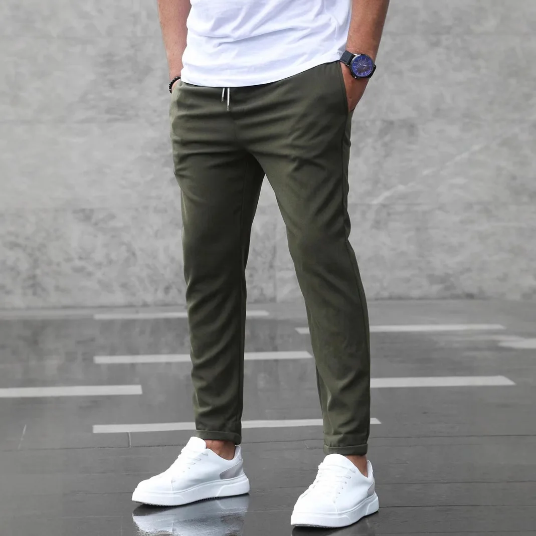 Men's Casual Slim Fit Nine-point Pants Business Versatile Commuting Slim Fit Drawstring Elastic Waist Cargo Pants
Men's Casual Slim Fit Nine-point Pants Business Versatile Commuting Slim Fit Drawstring Elastic Waist Cargo Pants