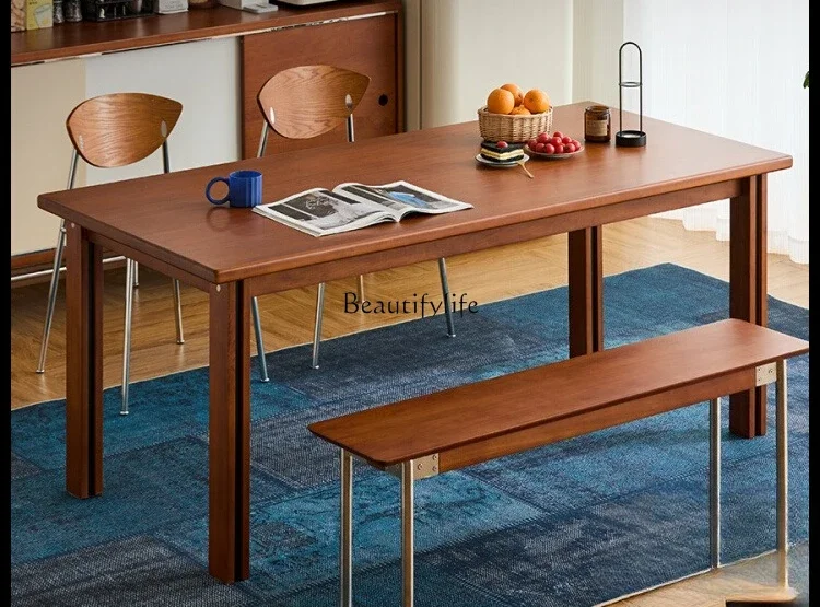 12Vintage Style Solid Wood Dining Table for Home Use, Retro Small Apartment Long Table Work Desk
12Vintage Style Solid Wood Dining Table for Home Use, Retro Small Apartment Long Table Work Desk