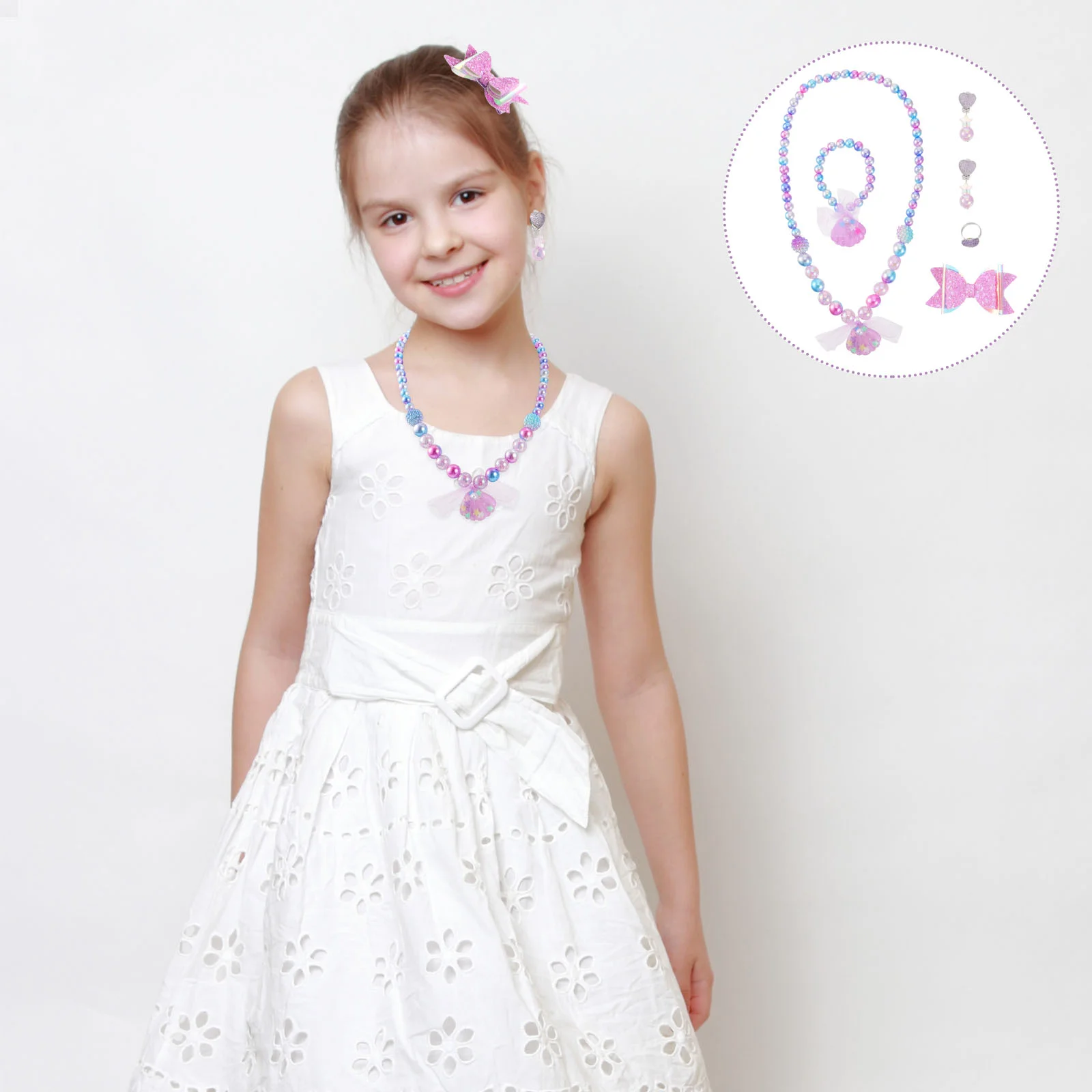 6 Pcs/ Children's Jewelry Set Charming Bracelet and Necklace Kid Little Girl Lovely for Ring Resin Finger Hand Chain
6 Pcs/ Children's Jewelry Set Charming Bracelet and Necklace Kid Little Girl Lovely for Ring Resin Finger Hand Chain