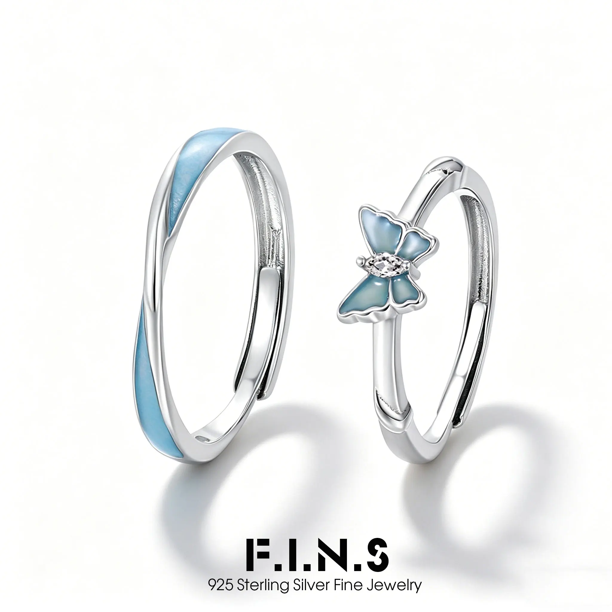 F.I.N.S 925 Silver Butterfly Glow in the Dark Couple Ring Romantic Jewelry Gift for Men Women Adjustable Size Wedding Jewelry
F.I.N.S 925 Silver Butterfly Glow in the Dark Couple Ring Romantic Jewelry Gift for Men Women Adjustable Size Wedding Jewelry