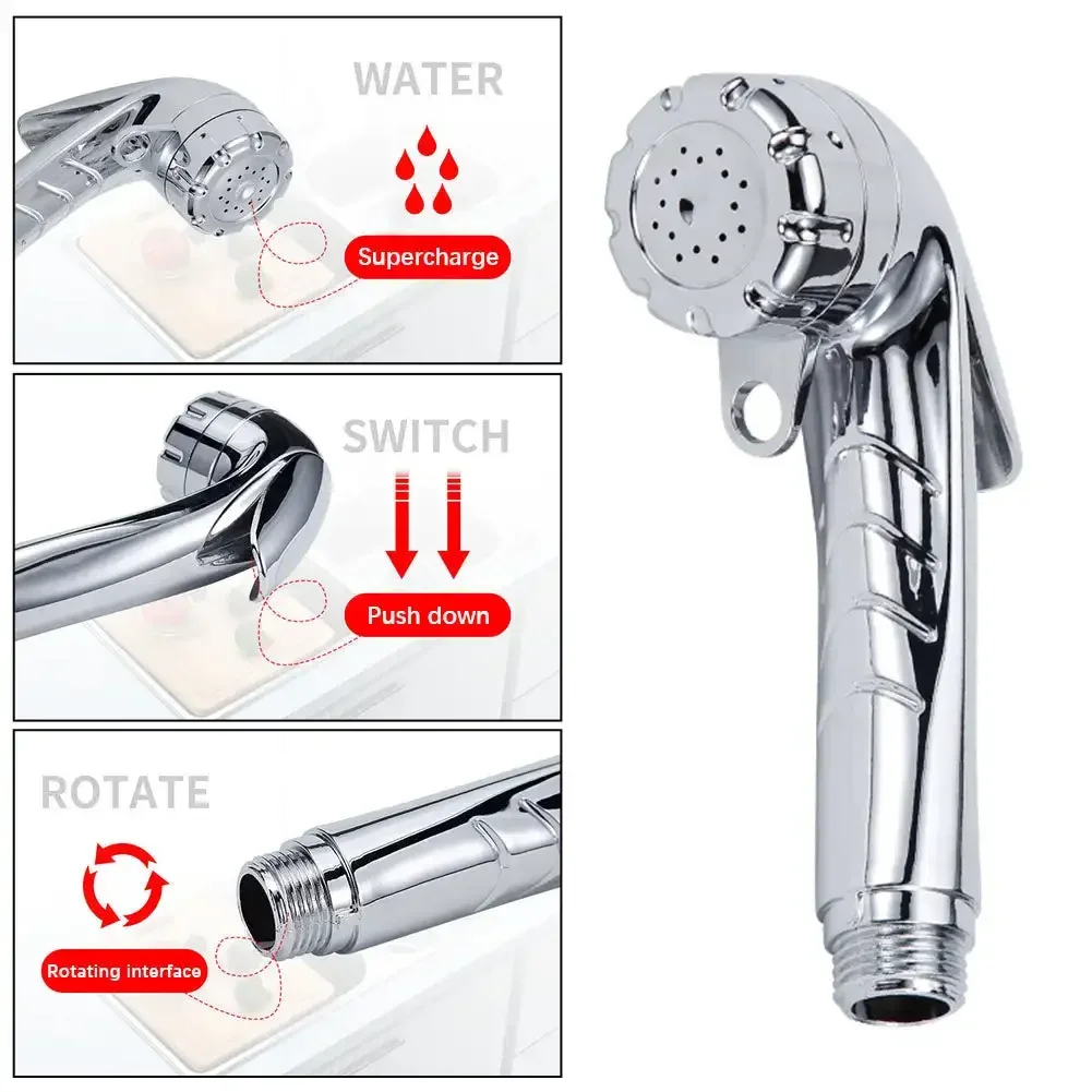 Chrome-colored Shower Head 1/2 With Start / Stop Button Bidet Shower Toilet Small Nozzle Bathroom Kitchen Faucet Tap shower head
Chrome-colored Shower Head 1/2 With Start / Stop Button Bidet Shower Toilet Small Nozzle Bathroom Kitchen Faucet Tap shower head