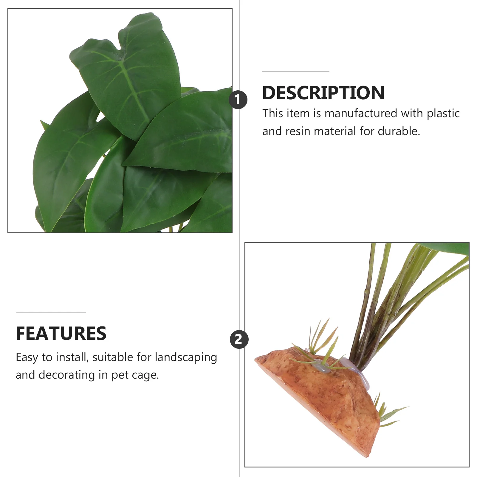 1pc Lifelike Simulation Plant Decor For Reptile Box Terrarium Landscape Ornament Artificial Plants Green Durable No Fading
1pc Lifelike Simulation Plant Decor For Reptile Box Terrarium Landscape Ornament Artificial Plants Green Durable No Fading